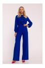 S420 Jumpsuit with a ruffle - royal blue