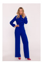 S420 Jumpsuit with a ruffle - royal blue