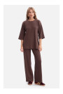 B300 Rib knit trousers - brown
