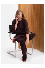 B300 Rib knit trousers - dark chocolate