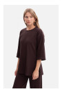 B301 Rib knit top - dark chocolate