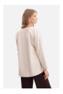 B304 Knit V-neck pullover top - sand