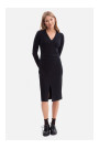 B307 Rib knit pencil dress - black