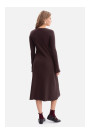 B308 Rib knit midi dress - dark chocolate