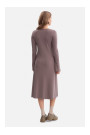 B308 Rib knit midi dress - cocoa