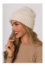 M895 Ribbed beanie - ecru
