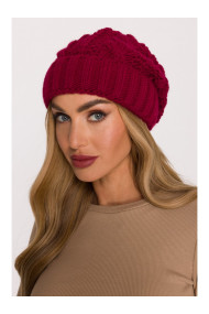 M897 Cable knit beanie - maroon