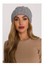 M897 Cable knit beanie - szary