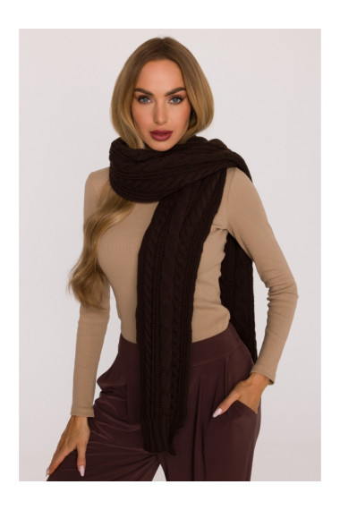 M898 Cable knit scarf - brown