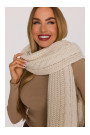 M898 Cable knit scarf - ecru