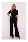 S421 Jumpsuit with a tie bow - black
