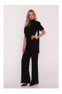 S421 Jumpsuit with a tie bow - black