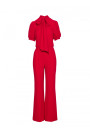 S421 Jumpsuit with a tie bow - red
