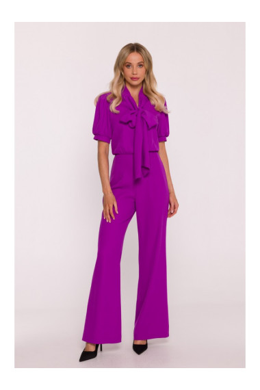 S421 Jumpsuit with a tie bow - lavender