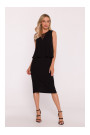 S422 Dress with lace insert - black