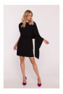 S423 Dress with cape - black