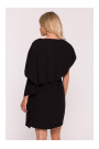 S423 Dress with cape - black