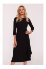 S425 Dress with ruffle detail - black