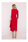 S425 Dress with ruffle detail - red