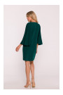 S426 Mini dress with batwing sleeves - green
