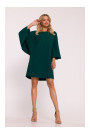 S426 Mini dress with batwing sleeves - green