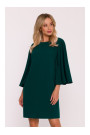 S426 Mini dress with batwing sleeves - green