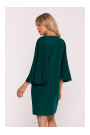 S426 Mini dress with batwing sleeves - green