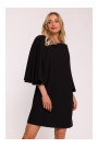S426 Mini dress with batwing sleeves - black