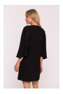 S426 Mini dress with batwing sleeves - black
