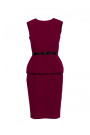 S427 Peplum dress - maroon