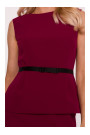 S427 Peplum dress - maroon