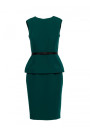 S427 Peplum dress - green