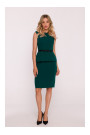 S427 Peplum dress - green