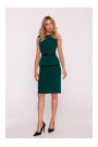 S427 Peplum dress - green