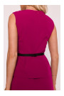 S427 Peplum dress - plum