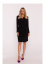 S428 Cowl neckline dress - black
