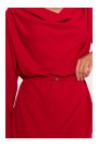 S428 Cowl neckline dress - red