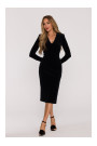 M889 Velvet bodycon dress - black