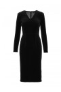 M889 Velvet bodycon dress - black