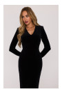 M889 Velvet bodycon dress - black
