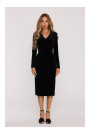 M889 Velvet bodycon dress - black