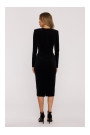 M889 Velvet bodycon dress - black