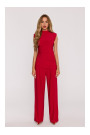 M890 Co-ord set with ruched top and wide leg trousers - red