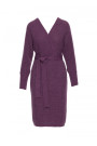 M810 Sweater dress with V-neck - heather