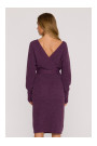 M810 Sweater dress with V-neck - heather