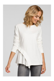 M333 Asymmetric layered blouse - ecru