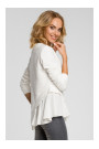 M333 Asymmetric layered blouse - ecru