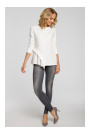 M333 Asymmetric layered blouse - ecru