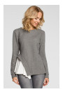 M333 Asymmetric layered blouse - grey