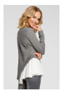 M333 Asymmetric layered blouse - grey